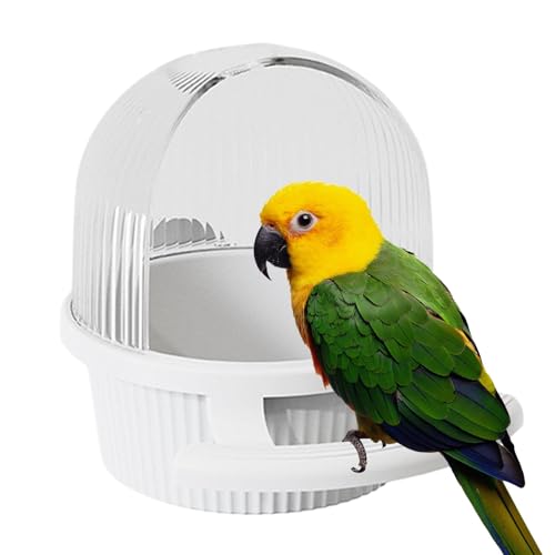 Bird Cage Feeder, Parakeet Feeder Cage Dispenser, Anti Splash Parakeet Feeder Food Container, Parakeet Cage Feeder, Food Container Parrots, Easy to Use, Portable for Pigeons Cockatiels von Hjatirace