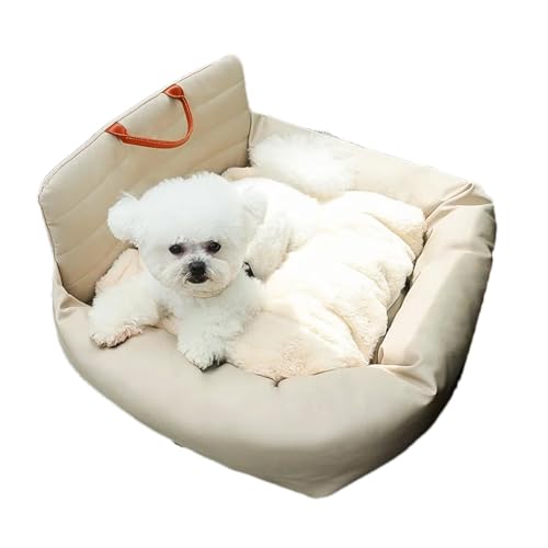 Car Dog Bed, Dog Bed Car Seat, Dog Travel Bed, Fuzzy Dog Car Seat, Comfortable Car Kennel, Comfortable Waterproof Pet Dog Car Travel Kennel Seat for Small Dogs and Puppies von Hjatirace