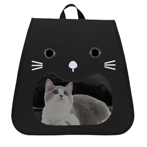 Cat Backpack Carrier, Breathable Pet Carrier, Portable Pet Bag, Foldable Pet Carrier, Pet Travel Bag, Adjustable Breathable Compact Pet Travel Bag for Outdoor Activities von Hjatirace