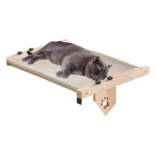 Cat Perch Windowsill, Wooden Cat Bed Nesting Seat, Adjustable Cat Windowsill Nest, Cat Hammock Seat, Cat Nesting Bed, Easy to Use, Portable for Sleeping Playing Climbing von Hjatirace