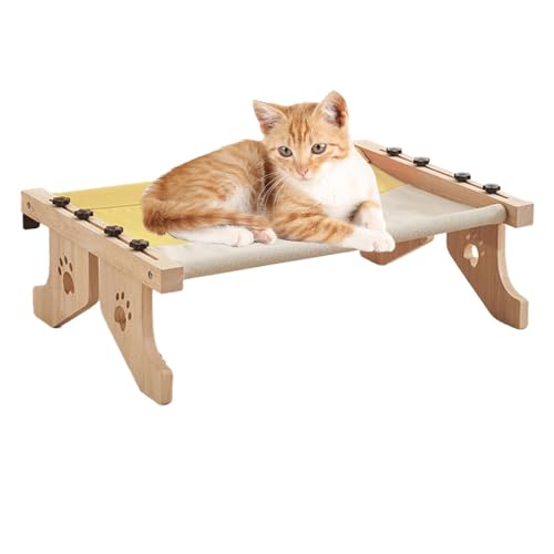 Cat Perch Windowsill, Wooden Cat Bed Nesting Seat, Adjustable Cat Windowsill Nest, Cat Hammock Seat, Cat Nesting Bed, Easy to Use, Portable for Sleeping Playing Climbing von Hjatirace