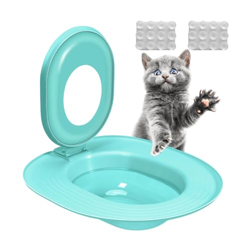 Cat Toilet Trainer Kit, Cat Toilet Training Seat, Reusable Urinal Seat Potty, Cat Hygiene Trainer, Reusable Cat Toilet Trainer Kit, Easy to Use, Portable for Pet Care Cats von Hjatirace