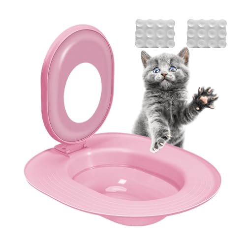 Cat Toilet Trainer Kit, Cat Toilet Training Seat, Reusable Urinal Seat Potty, Cat Hygiene Trainer, Reusable Cat Toilet Trainer Kit, Easy to Use, Portable for Pet Care Cats von Hjatirace