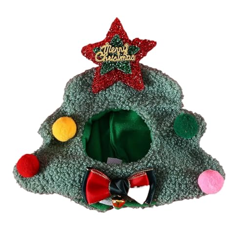 Dog Winter Hat, Cute Christmas Tree Snowman Cat Hat, Party Supplies Pet Winter Warm Accessories, Plush Dog Headwear, Christmas Knitted Pet Hat, Easy to Use, Portable for Dogs Cats von Hjatirace