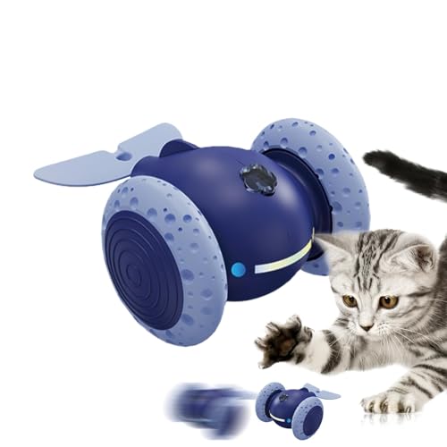 Hjatirace Cat Rolling Toy, Electric Smart Moving Toys, Cute Cat Toy, Battery Powered Cat Toy, Battery Powered Cute Cat Toy, Easy to Use, Portable for Entertainment Relaxing Playing von Hjatirace