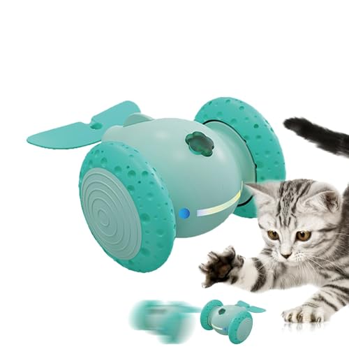 Hjatirace Katzenrollspielzeug, elektrisches intelligentes bewegliches Spielzeug, niedliches Katzenspielzeug, batteriebetriebenes Katzenspielzeug, batteriebetriebenes niedliches Katzenspielzeug, von Hjatirace