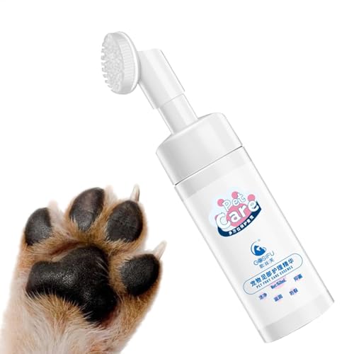 Hjatirace Schäumender Pfotenreiniger | Pfotenreiniger für Hunde, wasserloses Shampoo, Hundepfotenreiniger, Hundefußreiniger mit Bürste, pH-ausgewogenes, natürliches Mousse von Hjatirace