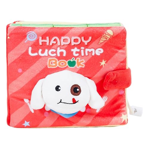 Hjatirace Schnüffelspielzeug für Hunde, Hunde-Puzzlebuch-Leckerli - Hunde-Mittagsbuch,Hund Lunch Box Buch Hund Leckerli Puzzle, Hund Fütterung Matte Interaktives Spielzeug Plüsch Für Haustier Liefert von Hjatirace