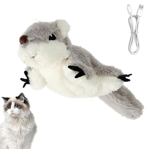 Interactive Electronic Cat Toy, Flapping Flying Bird Catnip Toy, Realistic Teasing Cat Toy, Flapping Wings Sparrow Catnip Toys, Simulation Bird Interactive Cat Toy, Easy To Use, Portable for Small Cat von Hjatirace