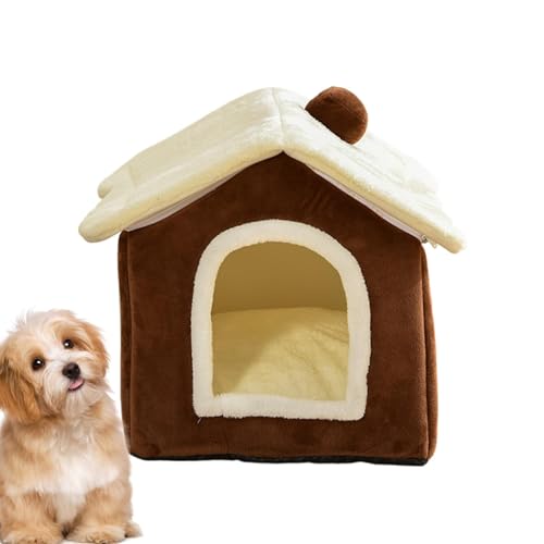 Kitten Houses Indoor Cats, Semi Enclosed Cats Bed Cave, House Shape Soft Kitten Bed Cave, Waterproof Pet Furniture, Cat Houses Indoor Cats, Easy to Use, Portable for Dogs Other Pets von Hjatirace