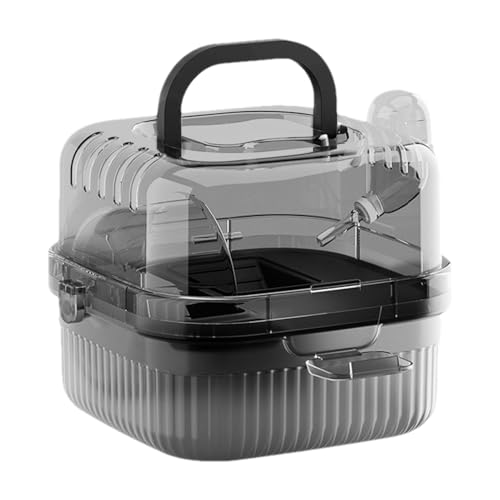 Translucent Hamster Travel Carry Case, Small Animal Cage, Breathable Large Hamster Carrier, Big Hamster Cage, Large Capacity Breathable Hamster Habitat, Easy To Use, Portable for Walking Camping von Hjatirace