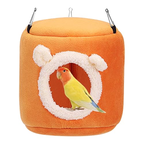 Winter Bird Nest House, 3 Hooks Winter Bird House Toy, Winter Artifact Insulation Bird Warmer, Parrot Warm Nest, Large Bird Cage Comfort Warmer, Easy to Use, Portable for Sugar Gliders von Hjatirace