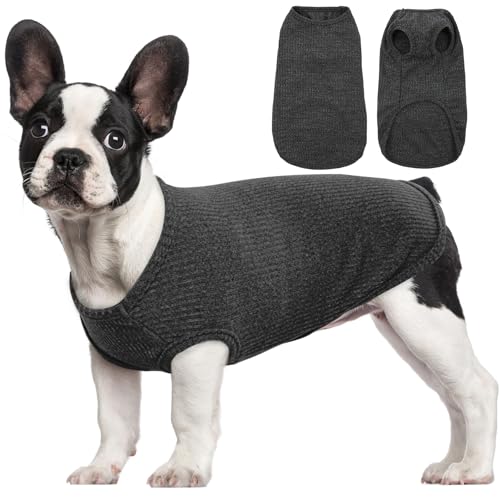 Hjumarayan Hundepullover Kleine Hunde - Dünn Hunde Pullover Waschbar Hundepulli Elastisch Pullover Hund Gestreifte Hunde Shirt Hunde Pullis für Chihuahua Yorkshire Terrier (Schwarz S) von Hjumarayan