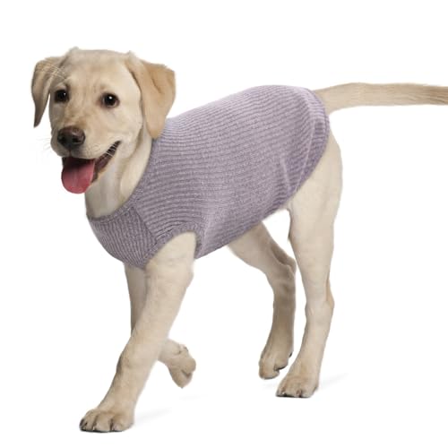 Hjumarayan Hundepullover - Waschbar Hundepullover Grosse Hunde Elastisch Dünn Hunde Pullover Gestreifte Hunde Shirt Elastisch Hundepulli für Mittelgroße Grosse Hunde (Grau XXL) von Hjumarayan