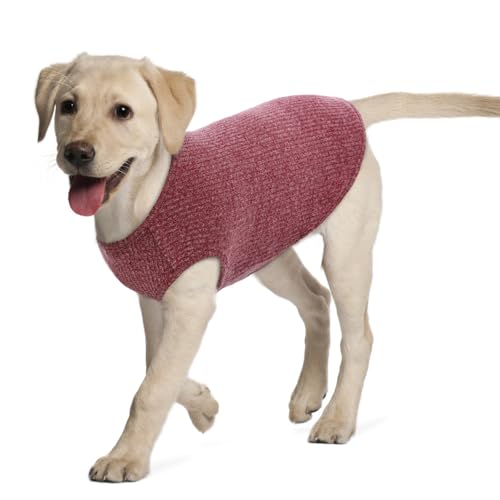 Hjumarayan Hundepullover - Waschbar Hundepullover Grosse Hunde Elastisch Dünn Hunde Pullover Gestreifte Hunde Shirt Elastisch Hundepulli für Mittelgroße Grosse Hunde (Rot XL) von Hjumarayan