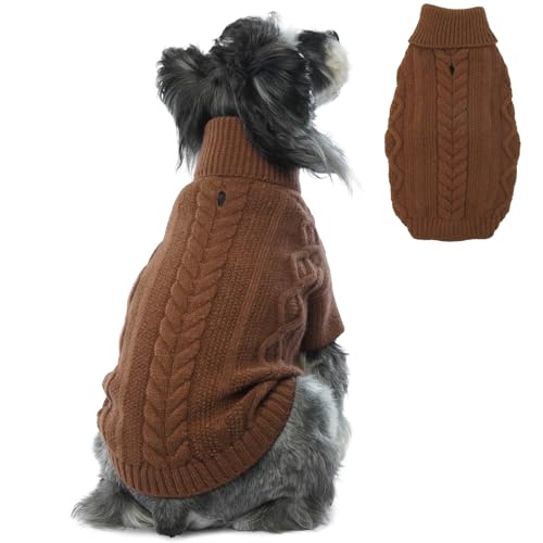 Hjumarayan Hundepullover Grosse Hunde - Hundepullover mit Geschirrloch Pullover Hund Warme Strickpullover Hundepulli Winter Hundepulli mit Beinen Pullover für Große Hunde (Kaffee XXL) von Hjumarayan