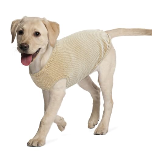 Hjumarayan Hundepullover - Waschbar Hundepullover Grosse Hunde Elastisch Dünn Hunde Pullover Gestreifte Hunde Shirt Elastisch Hundepulli für Mittelgroße Grosse Hunde (Gelb XXL) von Hjumarayan