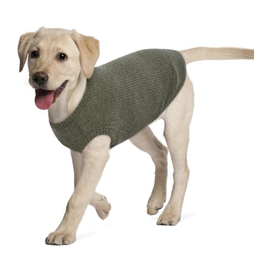 Hjumarayan Hundepullover - Waschbar Hundepullover Grosse Hunde Elastisch Dünn Hunde Pullover Gestreifte Hunde Shirt Elastisch Hundepulli für Mittelgroße Grosse Hunde (Grün XXL) von Hjumarayan