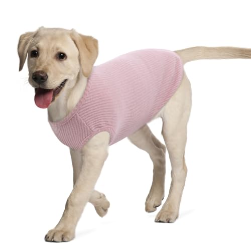 Hjumarayan Hundepullover - Waschbar Hundepullover Grosse Hunde Elastisch Dünn Hunde Pullover Gestreifte Hunde Shirt Elastisch Hundepulli für Mittelgroße Grosse Hunde (Rosa XXL) von Hjumarayan