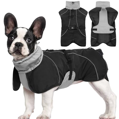 Hjyokuso Hundemantel, Hundejacke Für Grosse Hunde, Wintermantel Hund Mit Weichem Fleecefutter, Hunde Wintermantel Wasserdicht, Winterjacke Hund, Regenmantel Hund, Winterjacken Wintermäntel Für Hunde von Hjyokuso