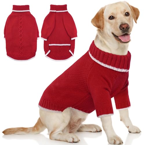 Hjyokuso Hundepullover, Hundepulli Für Kleine Mittelgroße Grosse Hunde, Pullover Hund Mit Beinen, Katzenpullover, Warme Hundekleidung Für Den Winter, Hunde Mantel, Hunde Weihnachtskostüm - XS-2XL von Hjyokuso