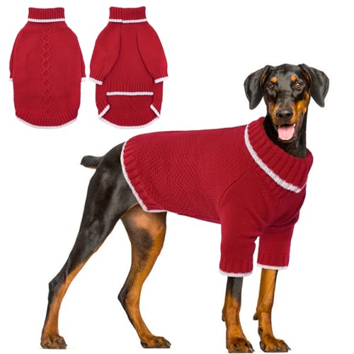 Hjyokuso Hundepullover, Hundepulli Für Kleine Mittelgroße Grosse Hunde, Pullover Hund Mit Beinen, Katzenpullover, Warme Hundekleidung Für Den Winter, Hunde Mantel, Hunde Weihnachtskostüm - XS-2XL von Hjyokuso