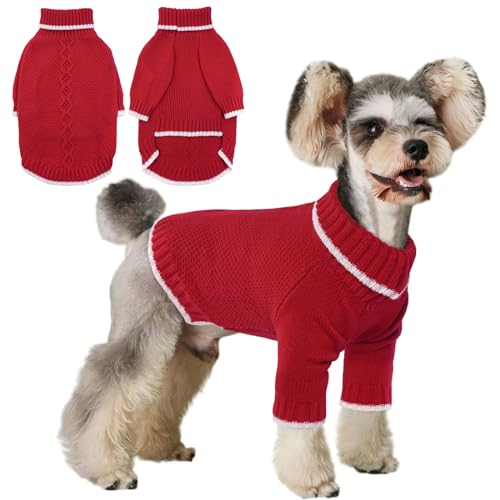 Hjyokuso Hundepullover, Hundepulli Für Kleine Mittelgroße Grosse Hunde, Pullover Hund Mit Beinen, Katzenpullover, Warme Hundekleidung Für Den Winter, Hunde Mantel, Hunde Weihnachtskostüm - XS-2XL von Hjyokuso