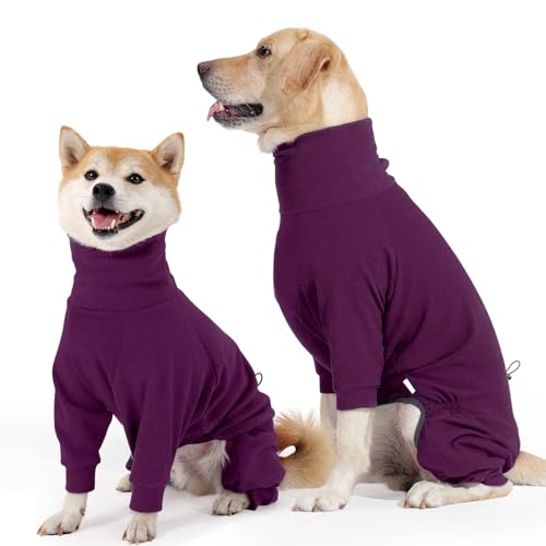 Hjyokuso Hundepullover, Hundepullover für kleine mittelgroße und große Hunde, Fleece-Pullover, Hundepullover mit Beinen, warmer Hundepullover, Hundepullover mit Geschirrloch, Hundemantel, von Hjyokuso