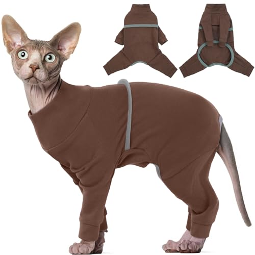 Hjyokuso Katzenpullover, Sphynx Katzen Pullover, Katzenbekleidung, Weicher Und Atmungsaktiver Pullover Für Katzen, Katzenpulli Mit Vier Beinen, Kostüm Für Katzen Für Cornish Rex, Devon Rex, Peterbald von Hjyokuso