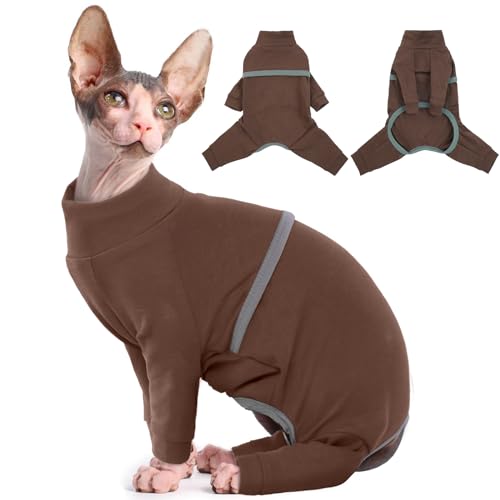 Hjyokuso Katzenpullover, Sphynx Katzen Pullover, Katzenbekleidung, Weicher Und Atmungsaktiver Pullover Für Katzen, Katzenpulli Mit Vier Beinen, Kostüm Für Katzen Für Cornish Rex, Devon Rex, Peterbald von Hjyokuso