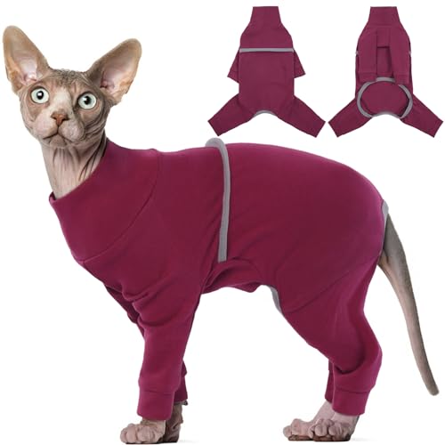 Hjyokuso Katzenpullover, Sphynx Katzen Pullover, Katzenbekleidung, Weicher Und Atmungsaktiver Pullover Für Katzen, Katzenpulli Mit Vier Beinen, Kostüm Für Katzen Für Cornish Rex, Devon Rex, Peterbald von Hjyokuso