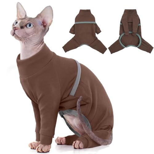 Hjyokuso Katzenpullover, Sphynx Katzen Pullover, Katzenbekleidung, Weicher Und Atmungsaktiver Pullover Für Katzen, Katzenpulli Mit Vier Beinen, Kostüm Für Katzen Für Cornish Rex, Devon Rex, Peterbald von Hjyokuso