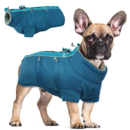 Hjyokuso Wasserdichter Hundemantel Winter Warme Jacke, Hundejacken für kleine Mittel Große Hunde, Hundepullover, Winddichte Wintermantel Hund mit Reflektierender Streifen und Reißverschluss XS von Hjyokuso