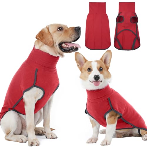 Hjyokuso hundepullover, hundemantel Fleece, Pullover Hund, Hunde Pullover für kleine mittelgroße große Hund, Warmer und Leichter hundepulli, wintermantel Hund, Outdoor hundemantel,hundejacke von Hjyokuso