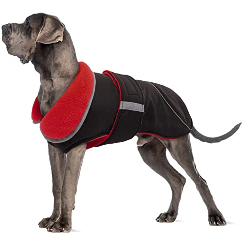 Hundemantel Hundejacken hundebekleidung Winter hundemantel Fleece Futter, 2 in 1 Outfit Kaltwettermantel, Reflektierend Wasserdichter winddichter Schneeanzug Warme Weste für kleine mittelgroße Hunde von Hjyokuso