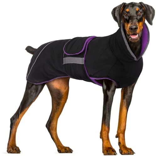 Hundemantel Hundejacken hundebekleidung Winter hundemantel Fleece Futter, 2 in 1 Outfit Kaltwettermantel, Reflektierend Wasserdichter winddichter Schneeanzug Warme Weste für kleine mittelgroße Hunde von Hjyokuso