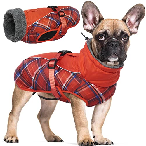 Wasserdichter Hundemantel Winter Warme Hundejacke, Hundebekleidung Outfit für kleine mittel große Hunde, Hundepullover mit Sicheren Reflexstreifen für Labrador Chihuahua Französische Bulldogge von Hjyokuso