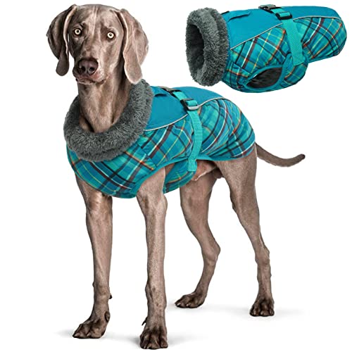 Wasserdichter Hundemantel Winter Warme Hundejacke, Hundebekleidung Outfit für kleine mittel große Hunde, Hundepullover mit Sicheren Reflexstreifen für Labrador Chihuahua Französische Bulldogge von Hjyokuso