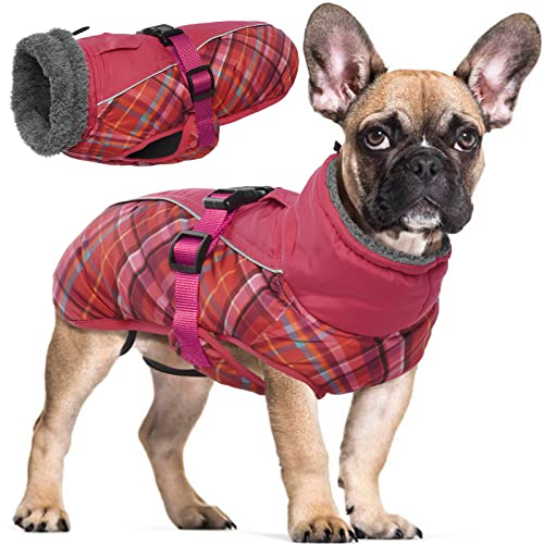 Wasserdichter Hundemantel Winter Warme Hundejacke, Hundebekleidung Outfit für kleine mittel große Hunde, Hundepullover mit Sicheren Reflexstreifen für Labrador Chihuahua Französische Bulldogge von Hjyokuso