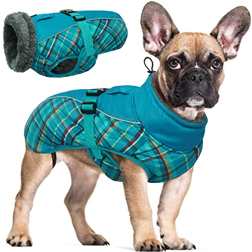 Wasserdichter Hundemantel Winter Warme Hundejacke, Hundebekleidung Outfit für kleine mittel große Hunde, Hundepullover mit Sicheren Reflexstreifen für Labrador Chihuahua Französische Bulldogge von Hjyokuso