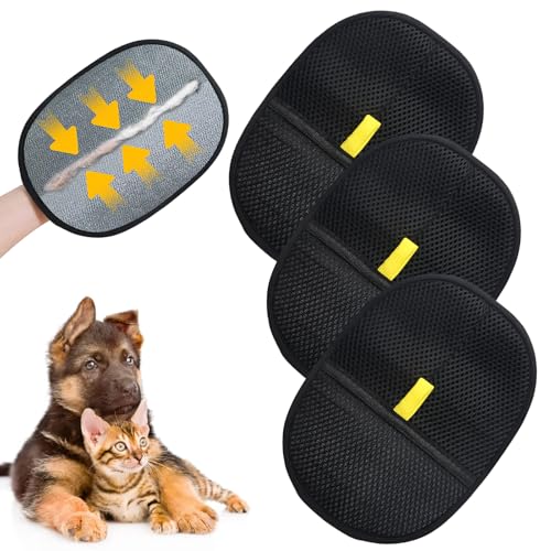 Hlayshing 3 Stück Fur Magnet Glove,Tierhaarentferner Handschuh,Pet Grooming Gloves,Wiederverwendbare Fellpflegehandschuhe für Haustiere,Antistatische Haarentfernung an Sofa & Kleidung Hlayshing 3 Stück Fur Magnet Glove,Tierhaarentferner Handschuh,Pet Grooming Gloves,Wiederverwendbare Fellpflegehandschuhe für Haustiere,Antistatische Haarentfernung an Sofa & Kleidung von Hlayshing