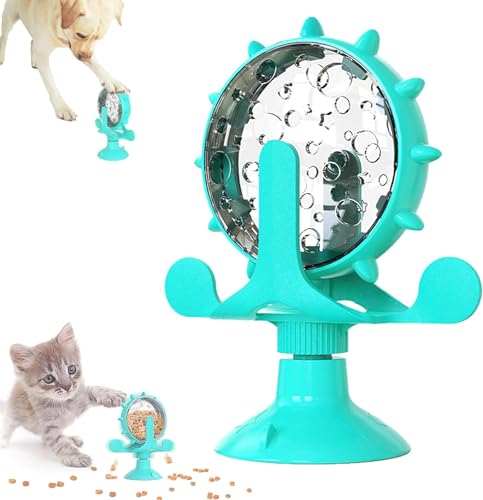 Hliloy Riesenrad Leckerli-Spielzeug, Katze Hund Puzzle undichte Spielzeuge, Interaktives Katzenspielzeug Langsamer Feeder, Lustiges Katzenspielzeug Pet Treats Anreicherung Spielzeug, Katzenfutter von Hliloy