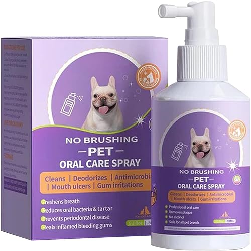 Hliloy Sofenthiss Zahnreinigungsspray für Hunde und Katzen, 2024 Neues Pet Clean Teeth Spray, Pet Oral Spray Clean Teeth, No Brushing Pet Oral Care Spray, Pet Breath Freshener Spray (1 Stück) von Hliloy