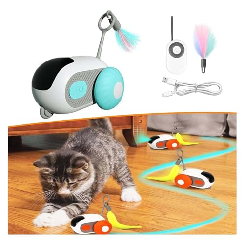 Teazys Katzenspielzeug Turbo Tail 2.0-2024 Bestes Turbo Tail 2.0 Katzenspielzeug, Turbo Tail Popper Katzenspielzeug, Drei Modi Interaktives Teazys Katzenspielzeug, Schwerkraft-Sensing-Bewegung, Lassen von Hliloy