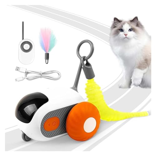 Teazys Katzenspielzeug Turbo Tail 2.0-2024 Bestes Turbo Tail 2.0 Katzenspielzeug, Turbo Tail Popper Katzenspielzeug, Drei Modi Interaktives Teazys Katzenspielzeug, Schwerkraft-Sensing-Bewegung, Lassen von Hliloy