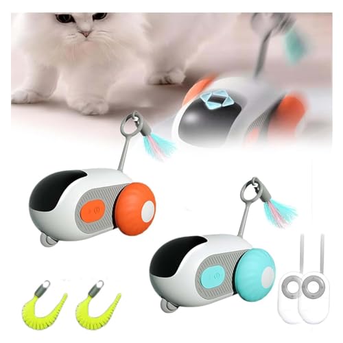 Teazys Katzenspielzeug Turbo Tail 2.0-2024 Bestes Turbo Tail 2.0 Katzenspielzeug, Turbo Tail Popper Katzenspielzeug, Drei Modi Interaktives Teazys Katzenspielzeug, Schwerkraft-Sensing-Bewegung, Lassen von Hliloy