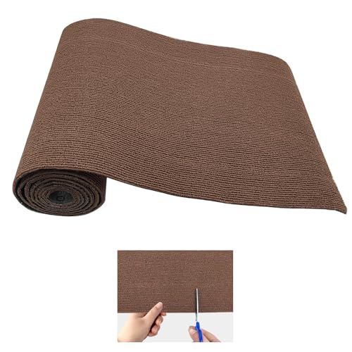 Zuschneidbare Selbstklebend Kratzmatte Katze, 300x40 cm Kratzmatte für Katzen, Kratzteppich Katzen, Kratzbrett Katzen, Katzen Kratzwand, DIY Katzenkratzbretter für Möbel Couch Sofa Tür Schutz (Brown) von Hlimior