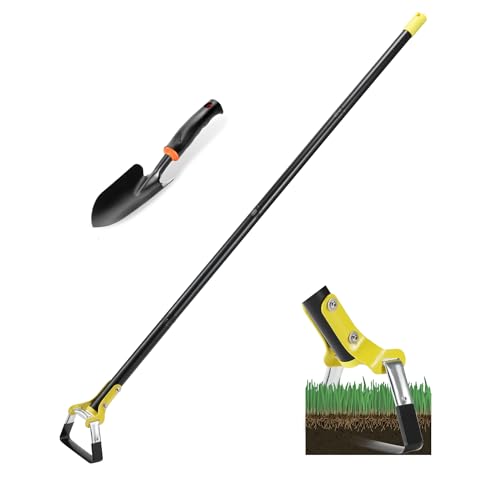 Hmseng Gartenhacken zum Unkrautjäten, 130CM langer Griff, verstellbar, Gartenhacke Hacke Garten Werkzeug for die Bepflanzung Gemüse Bauernhof, Unkraut/Lockerung des Bodens von Hmseng