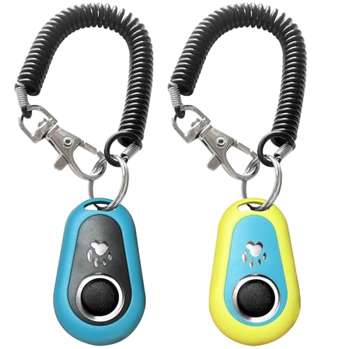 HoAoOo Pet Clicker für Hunde/Katzen/Pferde/Vögel oder andere Tiere - Clicker zum Training (Blau + Grün) von HoAoOo