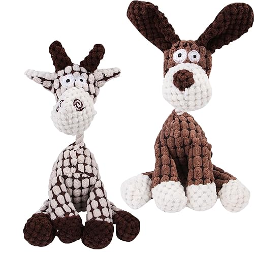 Robustplush – Unsterbliches Quietsch-Plüschtier für Aggressive Kauer, lmmortal Hundespielzeug, langlebiges Stofftier-Plüsch-Kauspielzeug, Spielzeug mit Quietschern, Indestructible Dog Toy (2 Arten) von HoGeGe